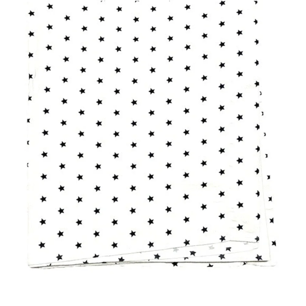 Pottery Barn Kids Star Flat Sheet Twin 100% Cotton White Navy‎ Blue Nautical